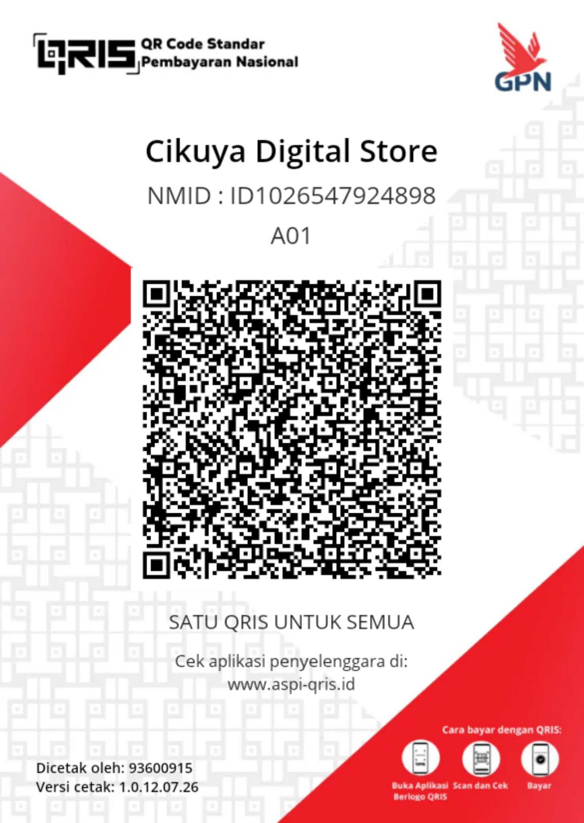 QRIS Pembayaran Cikuya Store